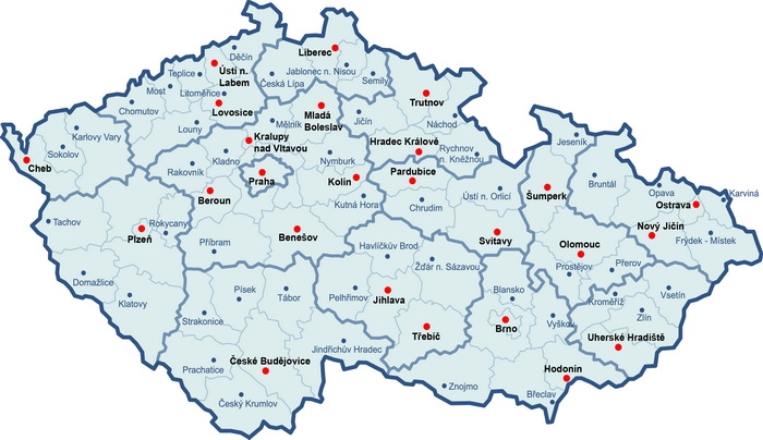 mapa výdejní místa